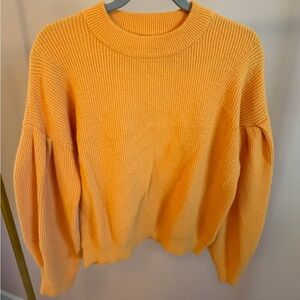Vibrant Orange Crew Neck Sweater